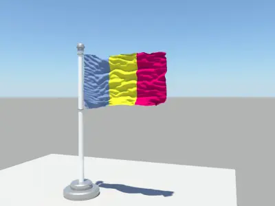 Chad Flag 3D model