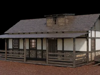 Medieval Village Asset 04 - 4K Textures Game Ready Low-poly 3D model