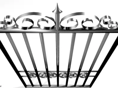 Steel Gate Type 4 3D model