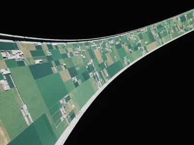 Orbital Sci-Fi Farm Ring - Octane Render 3D model