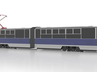 Tatra KT4YU-M Low Low-poly 3D model