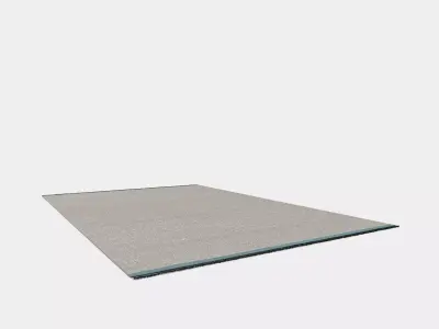 Vintage rug with fringes 3D model