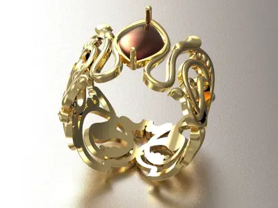 eslimi design ring 3D print model
