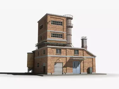 Factory xx11 Low-poly 3D model purchase