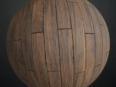 Rustic Weathered Wood Planks PBR Seamless Texture