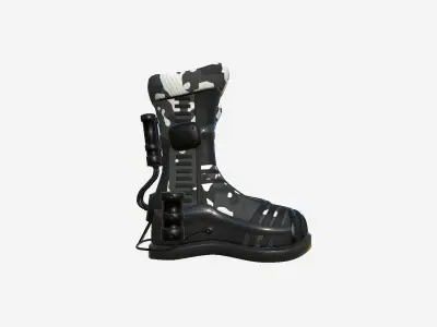 SciFi Boots A09 Black Camouflage - Character Design Fashion Low-poly 3D model