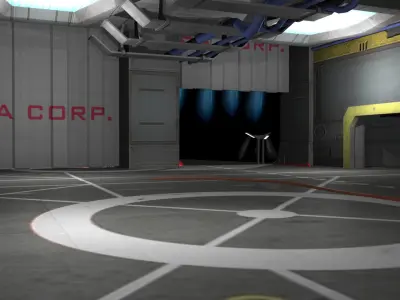 Planet Base Low-poly 3D model