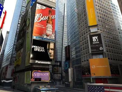  Manhattan District Times Square A Low Poly 