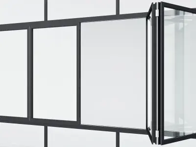 Aluminium window 16 3D model