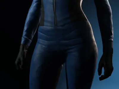 Invisible Woman Low-poly 3D model