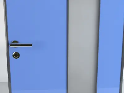 Modern Office Door - A01 3D model