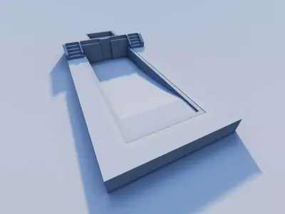 Swimming pool 3D model 4