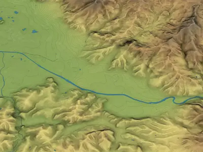 Florence - Firenze - Topography Terrain Low-poly 3D model