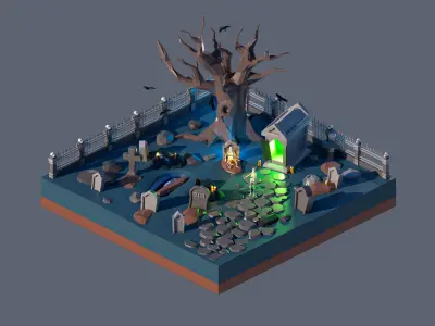 land 58A Low-poly 3D model