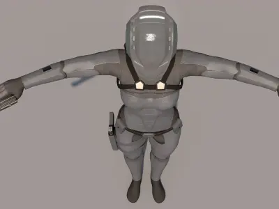 Sci-fi armor suit 3D model