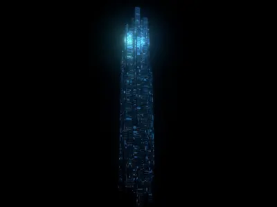 Sci fi Skyscrapers 5 3D model