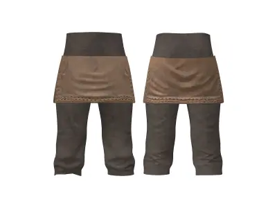 Full Viking Medieval Male Outfit Costume Wear Low-poly 3D model