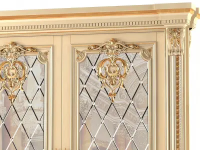 Sliding interior doors in classic style 3D model