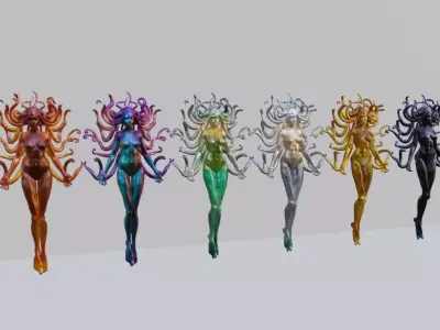 Ethereal Medusa 3D Model 3D model