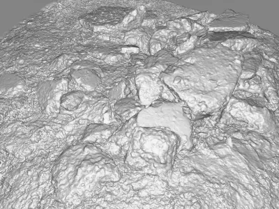 Rubble mound concrete 1 Low-poly 3D model