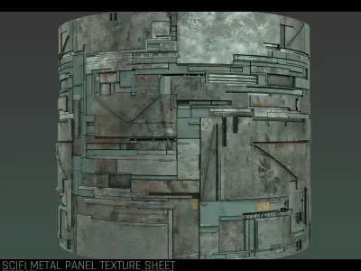 Scifi Wall Panel Texture Set F Texture