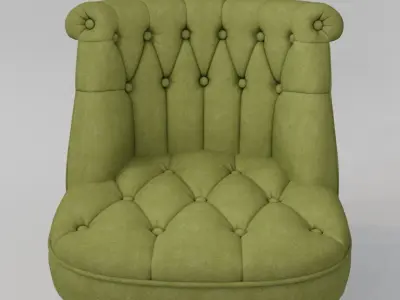 Furnished Chair 3D Model 3D model