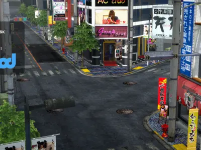 Japanese Streetscape Tokyo 0004 3D model