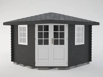 Wooden garden shed5 3D model