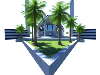 Aspire Mosque Doha Qatar 3D model