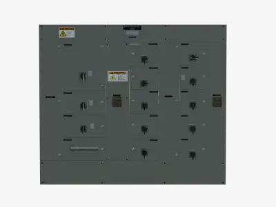 Electrical switch box Low-poly 3D model