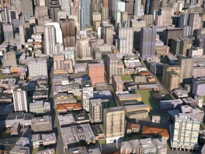 City 15 Low-poly 3D model