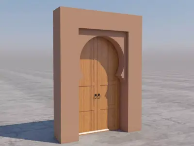 Traditional Moroccan Door Marrakech 3D model
