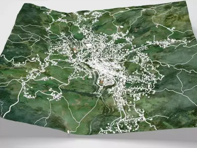 Cityscape Cortina dAmpezzo Italy 3D model