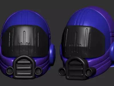helmet high poly sculpt 3d printable ver 7 3D model 3D model 56