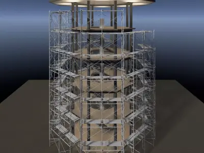 Pavilion in construction scene 26i06 3D model