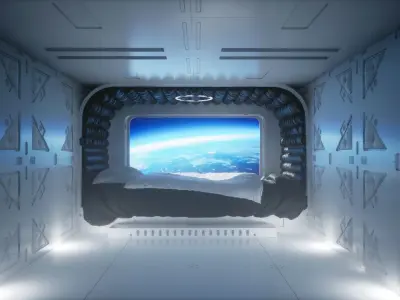 Sci-fi badroom unreal 5 scene 3D model