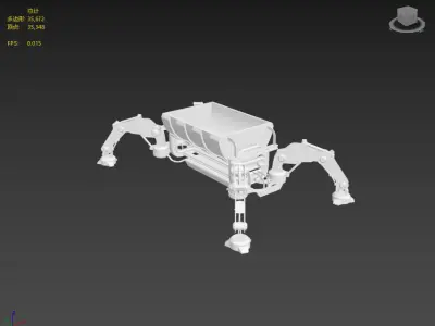 Next generation cargo robots Low-poly 3D model