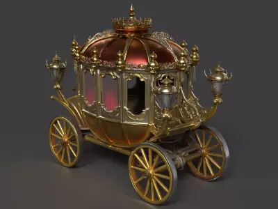 Chinese Ancient Carriage Figure  3D model