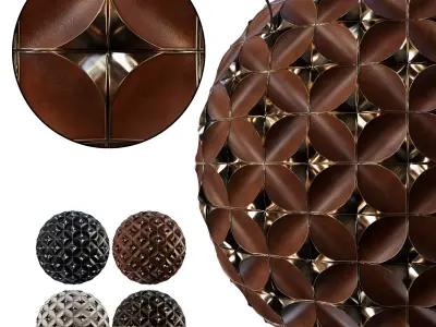 Dune Metal And Leather Wall Tile Texture