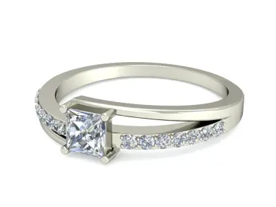 Women Ring  Render 3dm STL OBJ FBX Details 3D print model 81