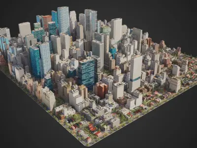 City S6-v1 MAYA Low-poly 3D model