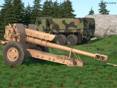  122 mm Field Howitzer Desert Towed 