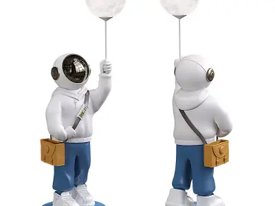 Astronaut Home decoratin 3D model