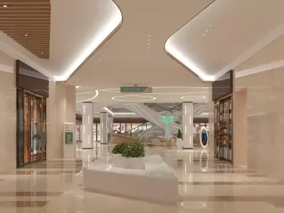 Modern Shopping Mall 02 3D model