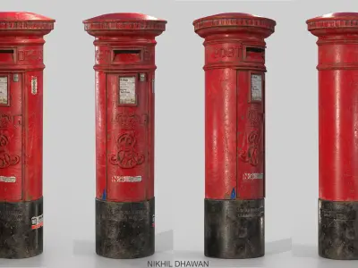 PostBox Low-poly 3D model