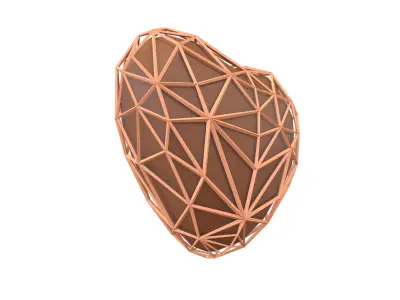 Stylish Heart V4 016 Low-poly 3D model
