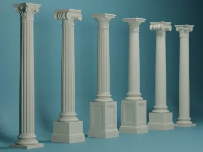 Classical columns free sample Free 3D model