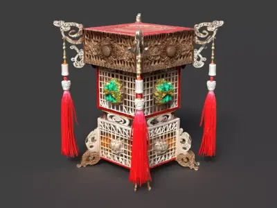 Chinese Palace Lantern  3D model 9
