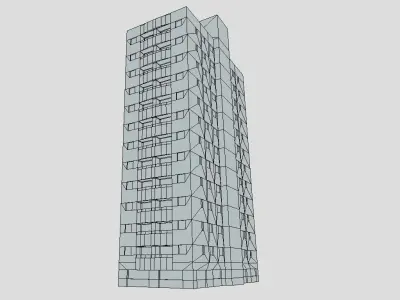 Generic Apartment Building Low-poly 3D model