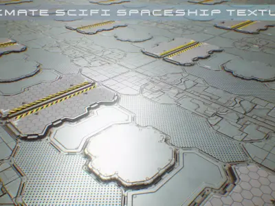 PBR Sci-Fi Spaceship Texture 11 Low-poly 3D model